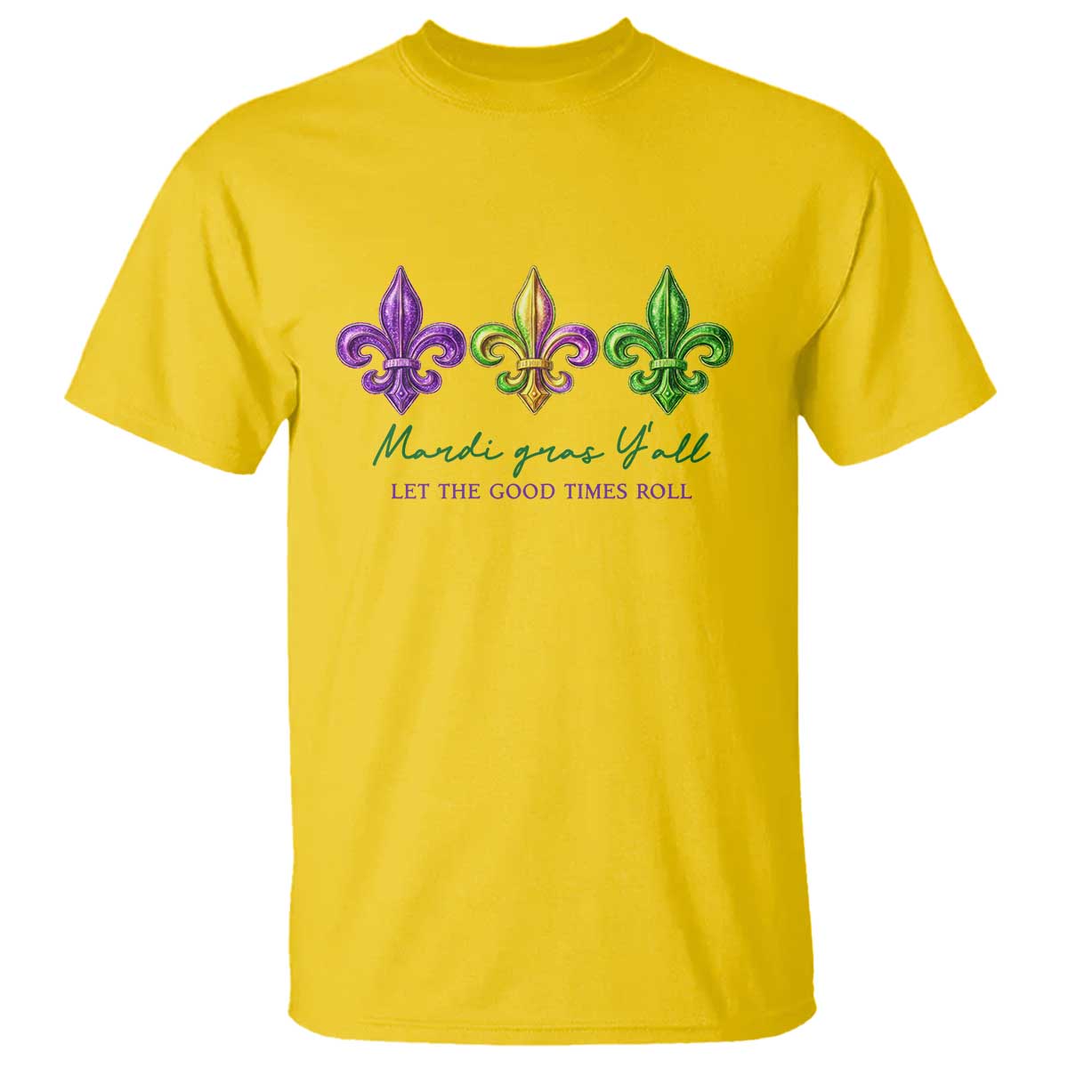 Mardi Gras T Shirt Let The Good Time Roll TS14 Daisy Print Your Wear