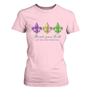 Mardi Gras T Shirt For Women Let The Good Time Roll TS14 Light Pink Print Your Wear