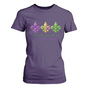 Mardi Gras T Shirt For Women Let The Good Time Roll TS14 Purple Print Your Wear