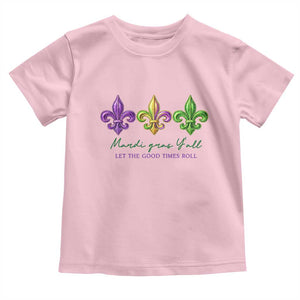 Mardi Gras Toddler T Shirt Let The Good Time Roll TS14 Light Pink Print Your Wear