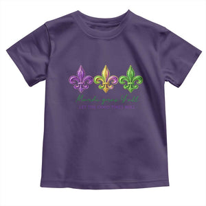 Mardi Gras Toddler T Shirt Let The Good Time Roll TS14 Purple Print Your Wear