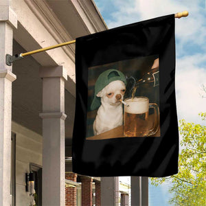 Funny Chihuahua St Patricks Day Meme Garden Flag Chihuahua Smoking Irish Beer Lover TS14 Print Your Wear