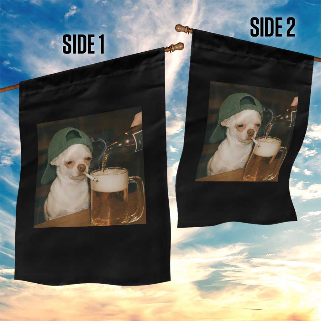 Funny Chihuahua St Patricks Day Meme Garden Flag Chihuahua Smoking Irish Beer Lover TS14 Print Your Wear