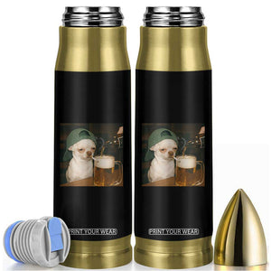 Funny Chihuahua St Patricks Day Meme Bullet Tumbler Chihuahua Smoking Irish Beer Lover TS14 Black Print Your Wear