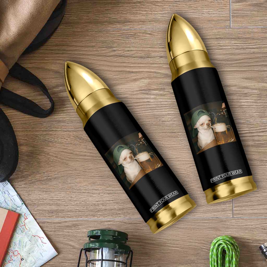 Funny Chihuahua St Patricks Day Meme Bullet Tumbler Chihuahua Smoking Irish Beer Lover TS14 Print Your Wear