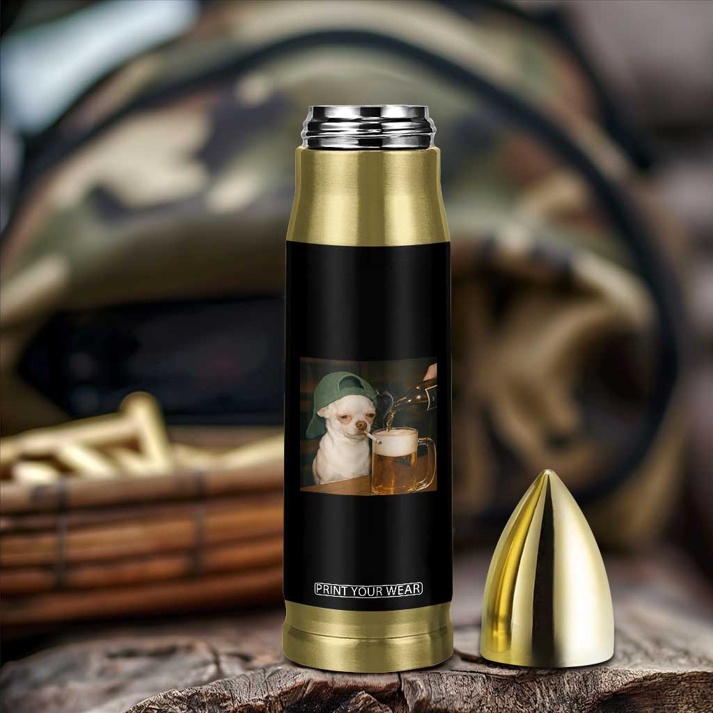 Funny Chihuahua St Patricks Day Meme Bullet Tumbler Chihuahua Smoking Irish Beer Lover TS14 Print Your Wear