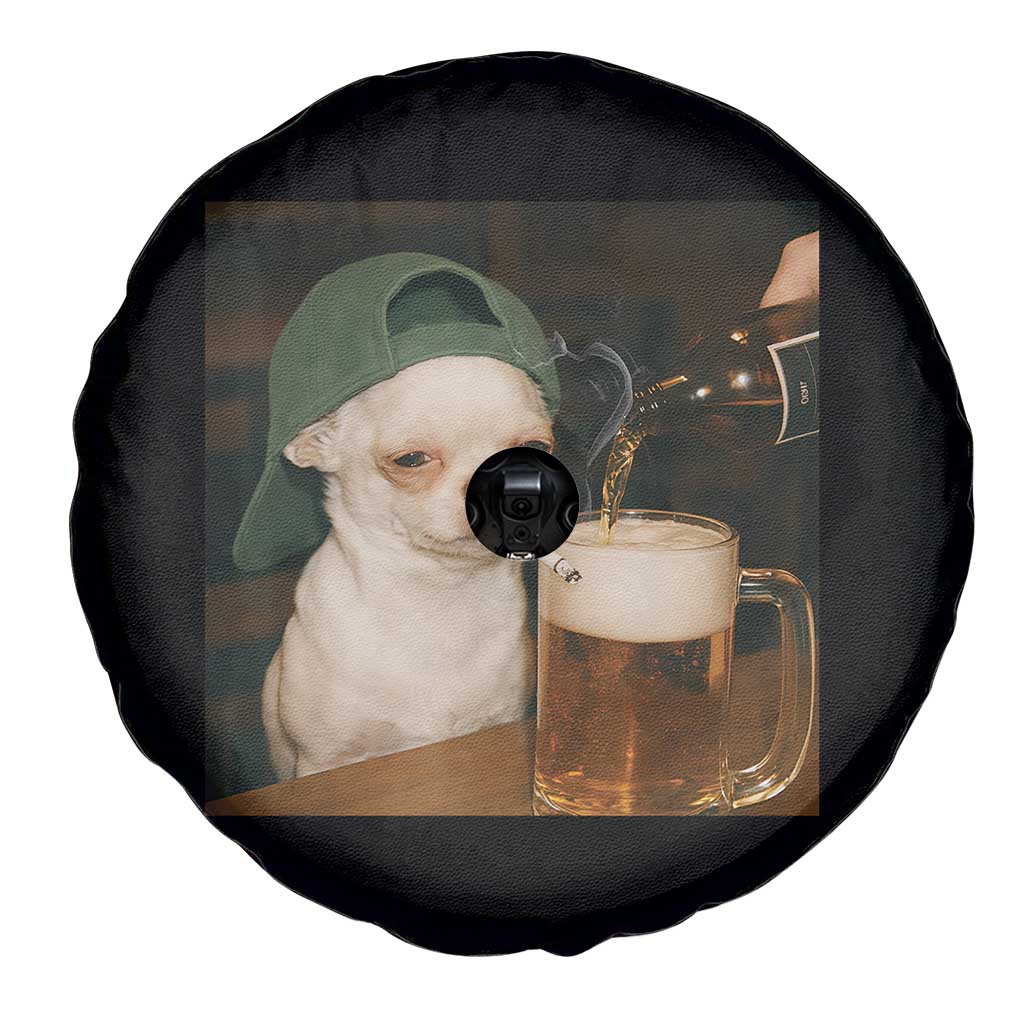 Funny Chihuahua St Patricks Day Meme Spare Tire Cover Chihuahua Smoking Irish Beer Lover TS14 Print Your Wear