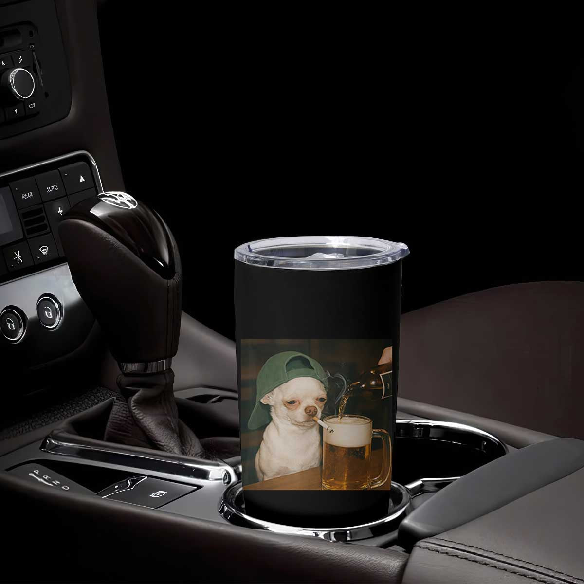 Funny Chihuahua St Patricks Day Meme Tumbler Cup Chihuahua Smoking Irish Beer Lover TS14 Print Your Wear