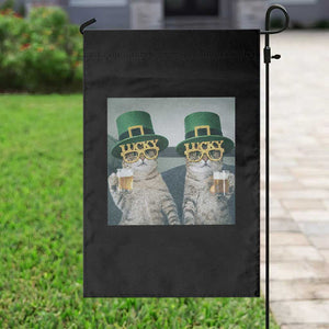 Funny St Patricks Day Cats Drinking Beer Meme Garden Flag TS14 Print Your Wear