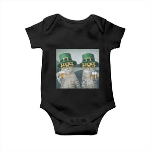 Funny St Patricks Day Cats Drinking Beer Meme Baby Onesie TS14 Black Print Your Wear