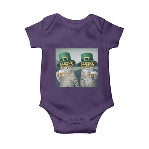 Funny St Patricks Day Cats Drinking Beer Meme Baby Onesie TS14 Purple Print Your Wear