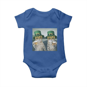 Funny St Patricks Day Cats Drinking Beer Meme Baby Onesie TS14 Royal Blue Print Your Wear