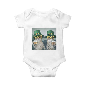 Funny St Patricks Day Cats Drinking Beer Meme Baby Onesie TS14 White Print Your Wear