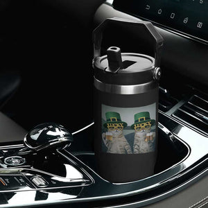 Funny St Patricks Day Cats Drinking Beer Meme Flip Straw Tumbler TS14 Print Your Wear