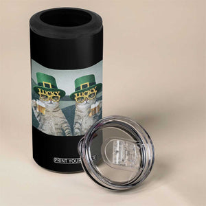 Funny St Patricks Day Cats Drinking Beer Meme 4 in 1 Can Cooler Tumbler TS14 Print Your Wear