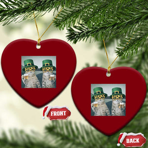 Funny St Patricks Day Cats Drinking Beer Meme Ceramic Ornament TS14 Print Your Wear