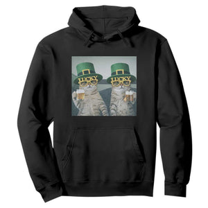 Funny St Patricks Day Cats Drinking Beer Meme Hoodie TS14 Black Print Your Wear