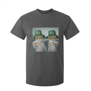 Funny St Patricks Day Cats Drinking Beer Meme T Shirt For Kid TS14 Dark Heather Print Your Wear