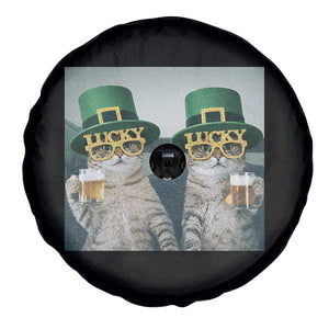 Funny St Patricks Day Cats Drinking Beer Meme Spare Tire Cover TS14 Print Your Wear