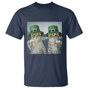 Funny St Patricks Day Cats Drinking Beer Meme T Shirt TS14 Navy Print Your Wear