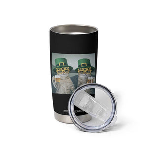 Funny St Patricks Day Cats Drinking Beer Meme Tumbler Cup TS14 Print Your Wear