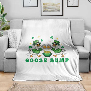 Funny St Patricks Day Goose Drinking Beer Throw Blanket Goose Bump TS14 Print Your Wear