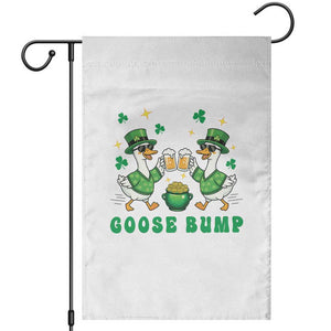 Funny St Patricks Day Goose Drinking Beer Garden Flag Goose Bump TS14 White Print Your Wear