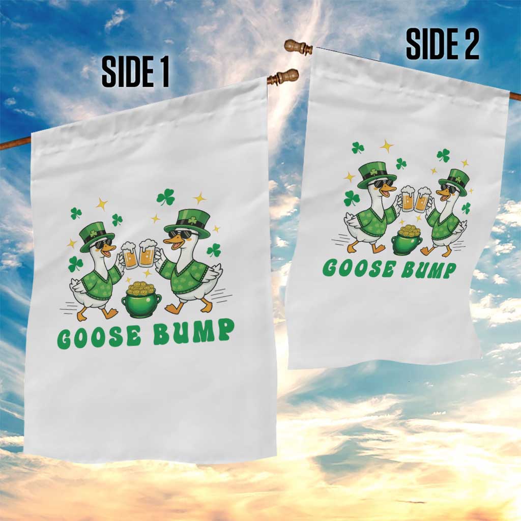 Funny St Patricks Day Goose Drinking Beer Garden Flag Goose Bump TS14 Print Your Wear