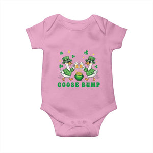 Funny St Patricks Day Goose Drinking Beer Baby Onesie Goose Bump TS14 Light Pink Print Your Wear