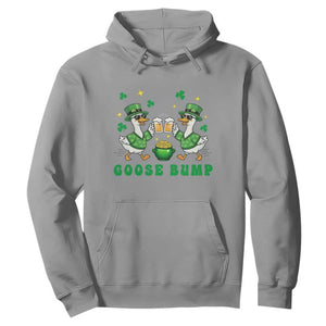 Funny St Patricks Day Goose Drinking Beer Hoodie Goose Bump TS14 Sport Gray Print Your Wear