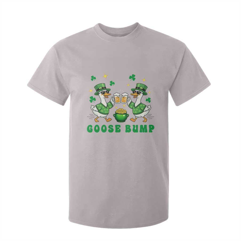 Funny St Patricks Day Goose Drinking Beer T Shirt For Kid Goose Bump TS14 Ice Gray Print Your Wear