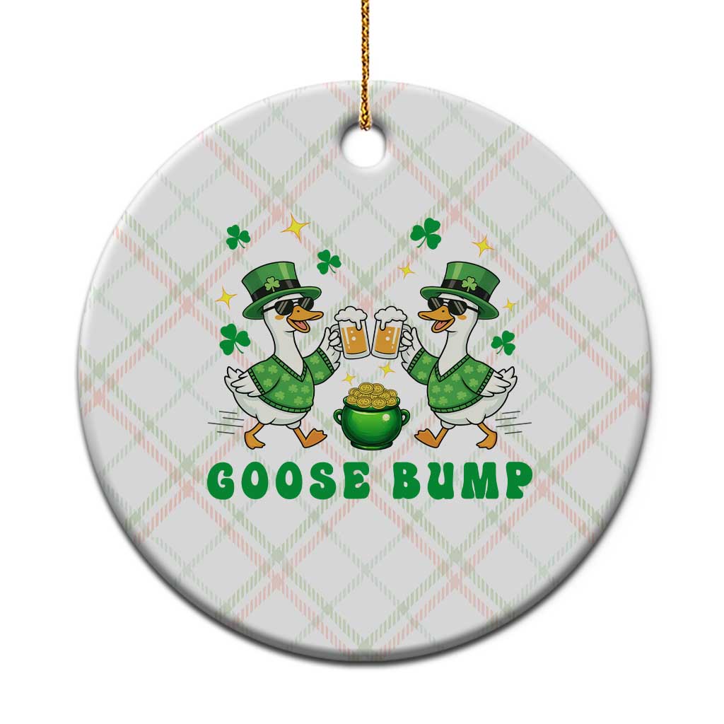 Funny St Patricks Day Goose Drinking Beer Ceramic Ornament Goose Bump TS14 1pc Christmas Plaid Print Your Wear