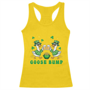 Funny St Patricks Day Goose Drinking Beer Racerback Tank Top Goose Bump TS14 Daisy Print Your Wear