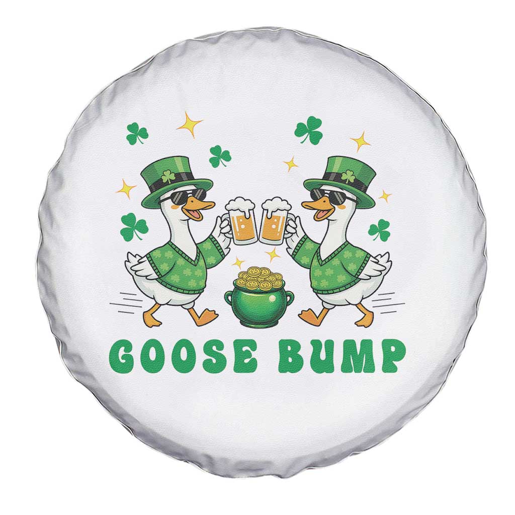 Funny St Patricks Day Goose Drinking Beer Spare Tire Cover Goose Bump TS14 Print Your Wear