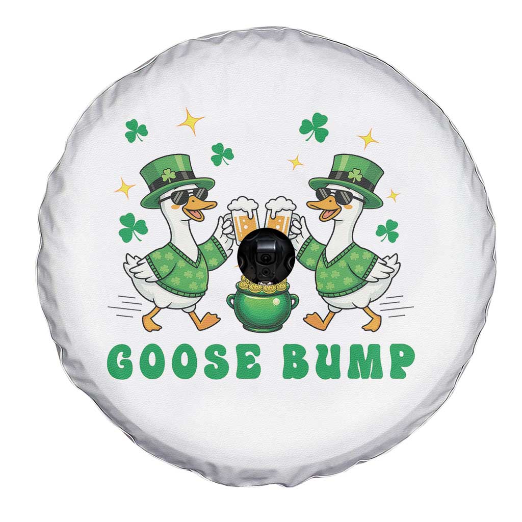 Funny St Patricks Day Goose Drinking Beer Spare Tire Cover Goose Bump TS14 Print Your Wear