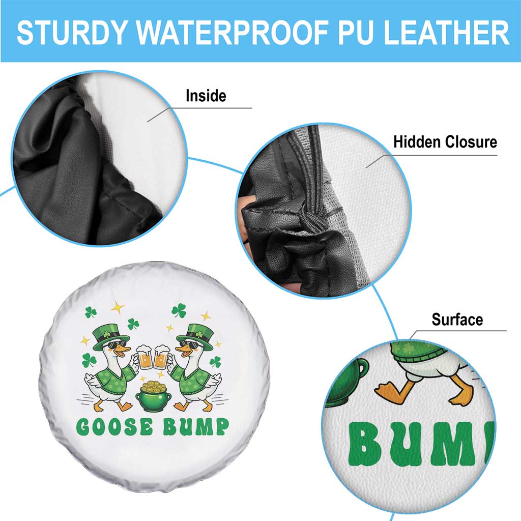 Funny St Patricks Day Goose Drinking Beer Spare Tire Cover Goose Bump TS14 Print Your Wear