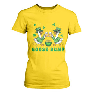 Funny St Patricks Day Goose Drinking Beer T Shirt For Women Goose Bump TS14 Daisy Print Your Wear