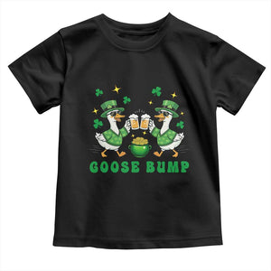 Funny St Patricks Day Goose Drinking Beer Toddler T Shirt Goose Bump TS14 Black Print Your Wear