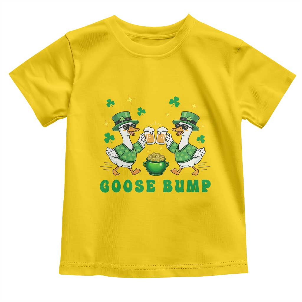 Funny St Patricks Day Goose Drinking Beer Toddler T Shirt Goose Bump TS14 Daisy Print Your Wear