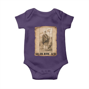 Funny Saint Patrick Irish Catholic St Patrick's Day Baby Onesie Go On Now Git TS14 Purple Print Your Wear