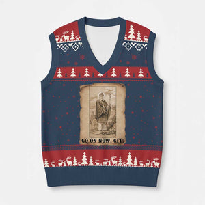 Funny Saint Patrick Irish Catholic St Patrick's Day V-Neck Knit Sweater Vest Go On Now Git TS14 Navy Red Print Your Wear