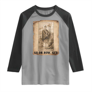 Funny Saint Patrick Irish Catholic St Patrick's Day Raglan Shirt Go On Now Git TS14 Sport Gray Black Print Your Wear