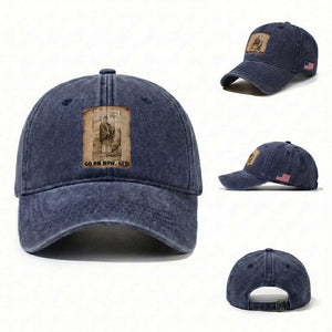 Funny Saint Patrick Irish Catholic St Patrick's Day Washed Cotton Baseball Cap Go On Now Git TS14 Washed Cap Universal Fit Navy Print Your Wear