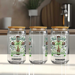 Shamrock Cross Irish St Patrick's Day Glass Can Not Lucky Simply Blessed TS14 Print Your Wear