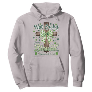 Shamrock Cross Irish St Patrick's Day Hoodie Not Lucky Simply Blessed TS14 Ice Gray Print Your Wear