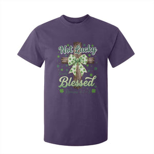 Shamrock Cross Irish St Patrick's Day T Shirt For Kid Not Lucky Simply Blessed TS14 Purple Print Your Wear