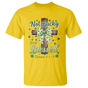 Shamrock Cross Irish St Patrick's Day T Shirt Not Lucky Simply Blessed TS14 Daisy Print Your Wear