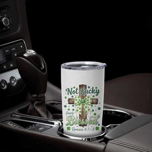 Shamrock Cross Irish St Patrick's Day Tumbler Cup Not Lucky Simply Blessed TS14 Print Your Wear