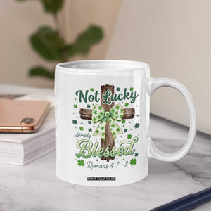 Shamrock Cross Irish St Patrick's Day Coffee Mug Not Lucky Simply Blessed TS14 Print Your Wear