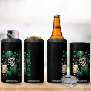 Cheers Fuckers St Patricks Day 4 in 1 Can Cooler Tumbler Funny Skeleton Drinking Beer TS14 Print Your Wear